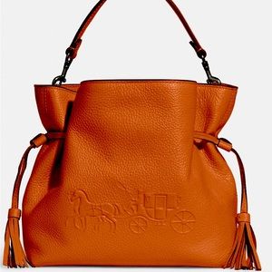 Coach Leather Andy Tote with Horse and Carriage